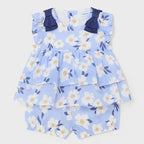 Conjunto De Bebé Blusa+short Mod.1232 Marca Mayoral® Añil 12 Meses