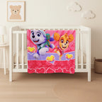 Cobertor Edredón Cunero Para Bebé 1.10mx1.40m Providencia® Diseño De La Tela Paw Patrol Rosa