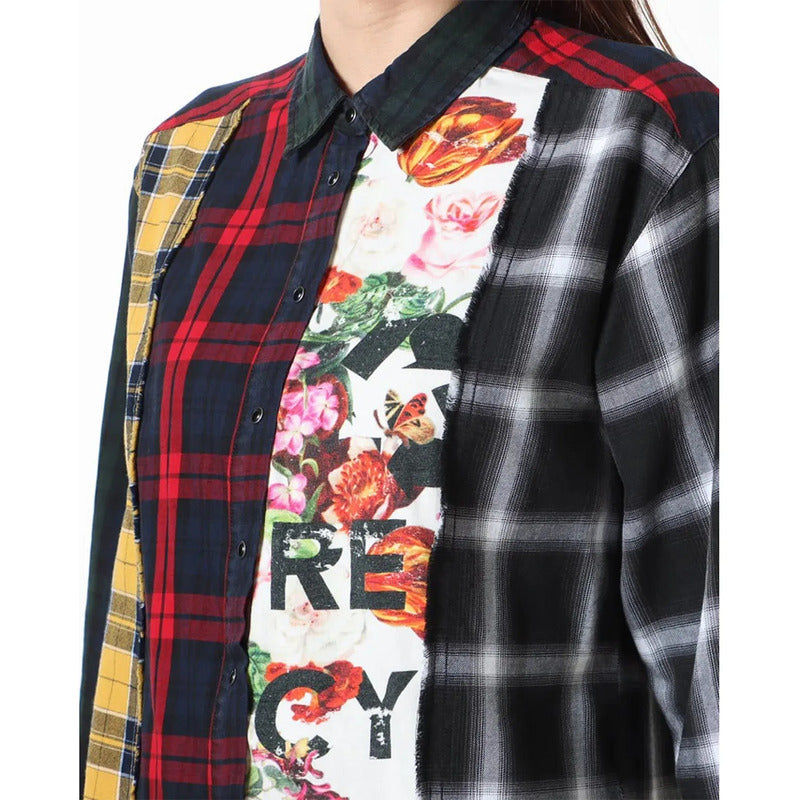 Camisa Larga Casual Para Mujer 22wwcw13/9019 Desigual® Multicolor Geométrico Xs