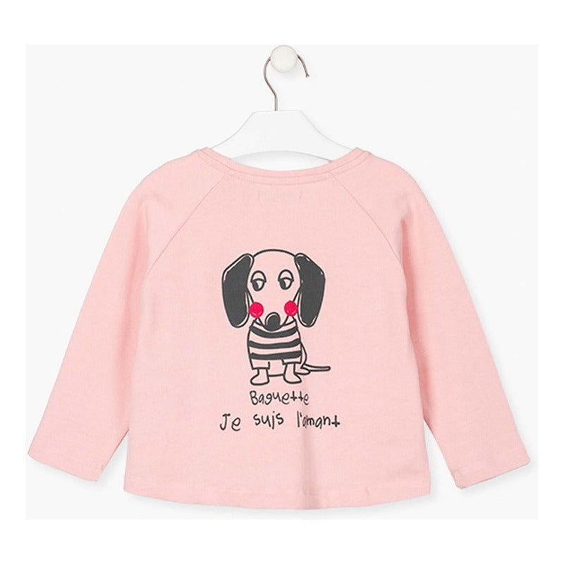 Sueter De Niña Con Estampado Mod.226-6021al Marca Losan®