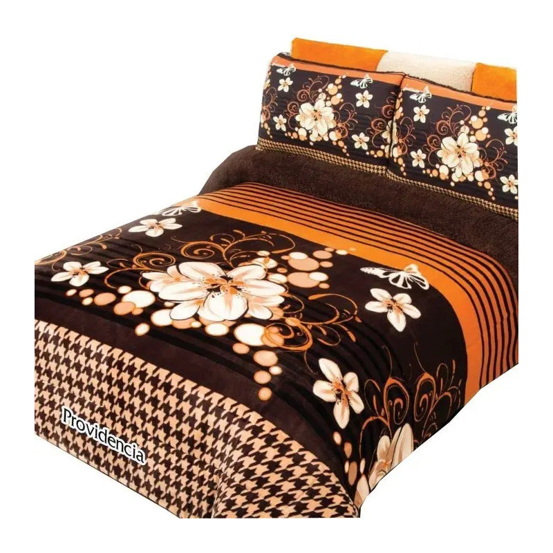 Edredón Jumbo De Borrega King Size 2.30mx2.40m Providencia® Carmen Multicolor
