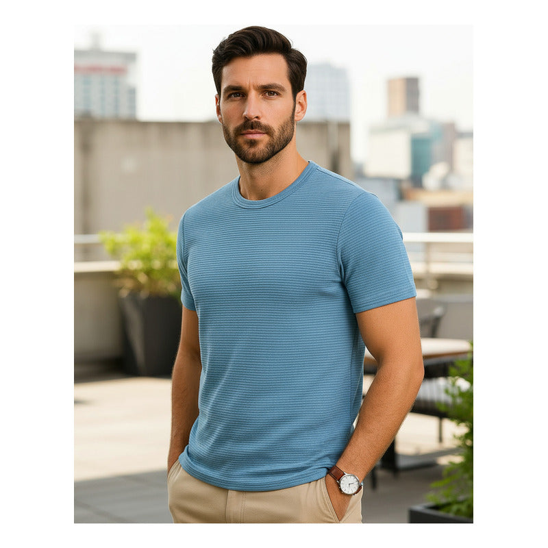 Playera Rayada Casual Para Caballero M.a55307 Marca Bobois®