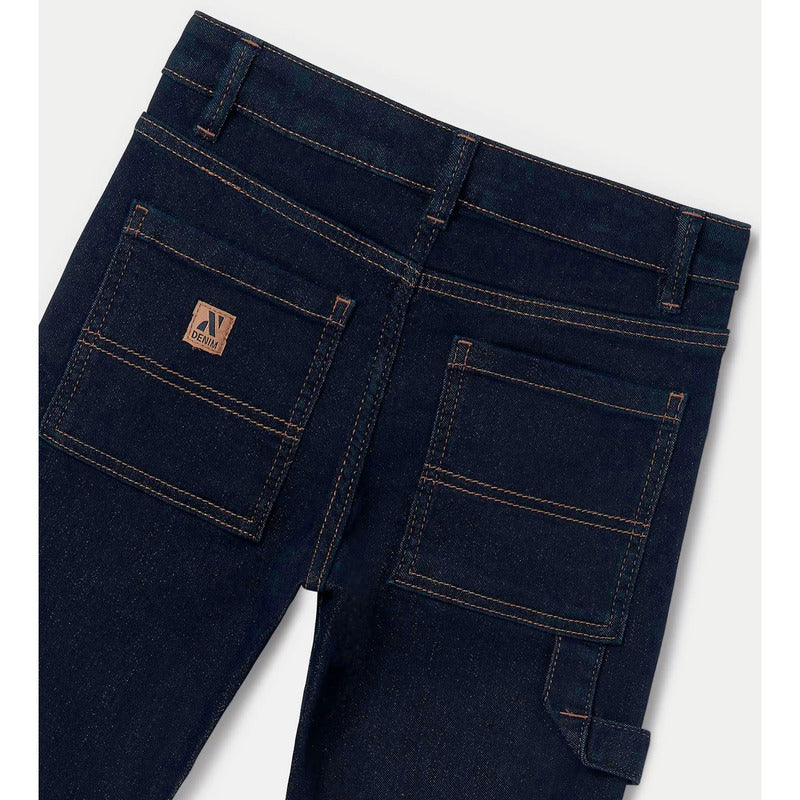 Pantalón Casual Para Niño Mod.7532 Dark Marca Mayoral® Dark Indigo Liso 14 Años