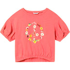 Blusa Casual Para Niña Mod.6056 Marca Mayoral® Rojo Flores 10 Años