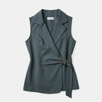 Conjunto Formal Para Mujer Mod.3541 Marca Okey® Azul Petróleo Lisa 34