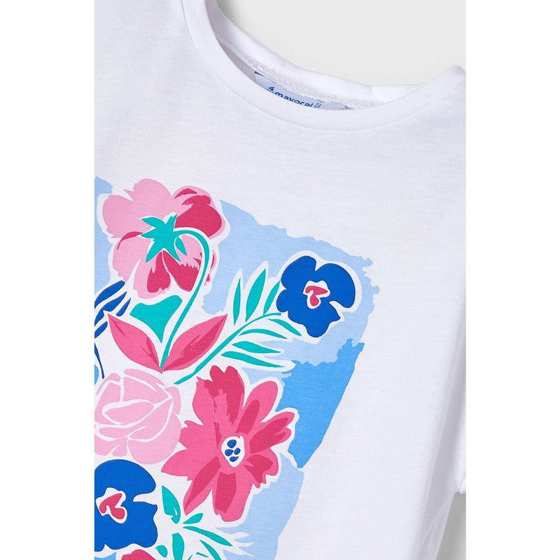 Blusa Para Niña Con Diadema Mod.3040 Marca Mayoral® Blanco 3 Años