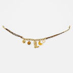 Collar Animal Print Con Dijes Para Mujer Bisutería Fina Multicolor