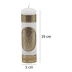 Set Para Bautizo Vela+concha+toalla+caja De Madera