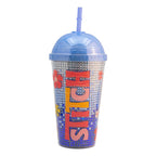Vaso Con Popote Doble Pared Con Domo 500ml Diseños Animados