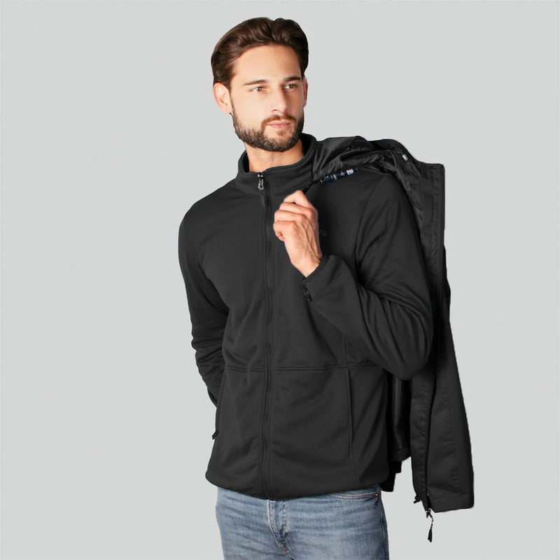 Chamarra + Sudadera Para Hombre Cw86-pol8722 Greenlander® Negro G Lisa