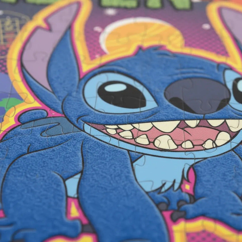 Rompecabezas De Terciopelo Stitch 100 Piezas | Puzzle Suave Disney Infantil Regalo Original Niños Fans Coleccionable