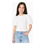 Blusa Mangas Abullonadas Para Niña Mod.6001 Marca Mayoral® Crudo Lisa 10 Años