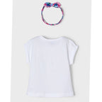 Blusa Para Niña Con Diadema Mod.3040 Marca Mayoral® Blanco 2 Años