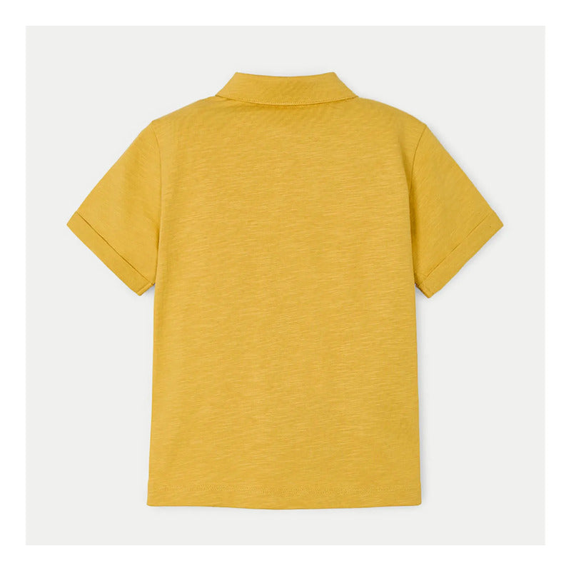 Playera Polo Para Niño Mod.3109 Marca Mayoral® Oro 8 Años Lisa