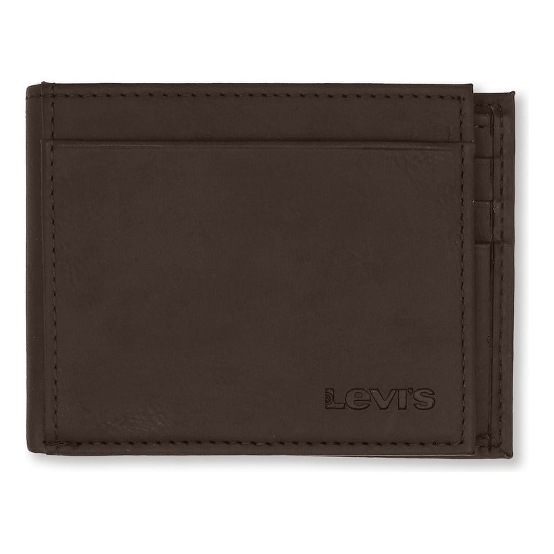 Billetera Para Hombre Bifold Mod.87522-0162 Marca Levi's® Marrón Liso