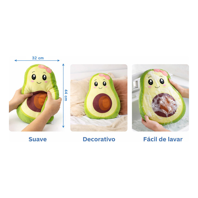 Cojín Decorativo Suave Diseños Divertidos Providencia® Multicolor Aguacate Moño