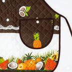 Mandil Delantal Ajustable Multiusos Repelente 65x50cm Marrón Frutos