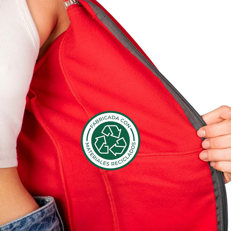 Sudadera Eco Fleece Para Mujer M.dw86-fce7597 Greenlander® Eg Rojo Lisa