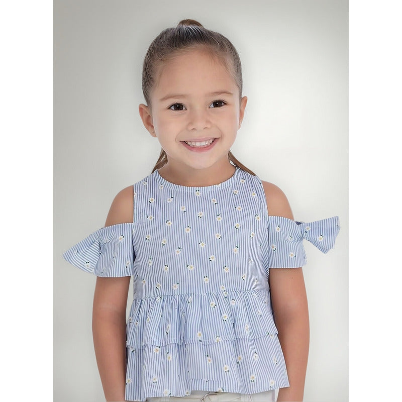 Blusa Floreada Para Niña Mod.3184 Marca Mayoral®