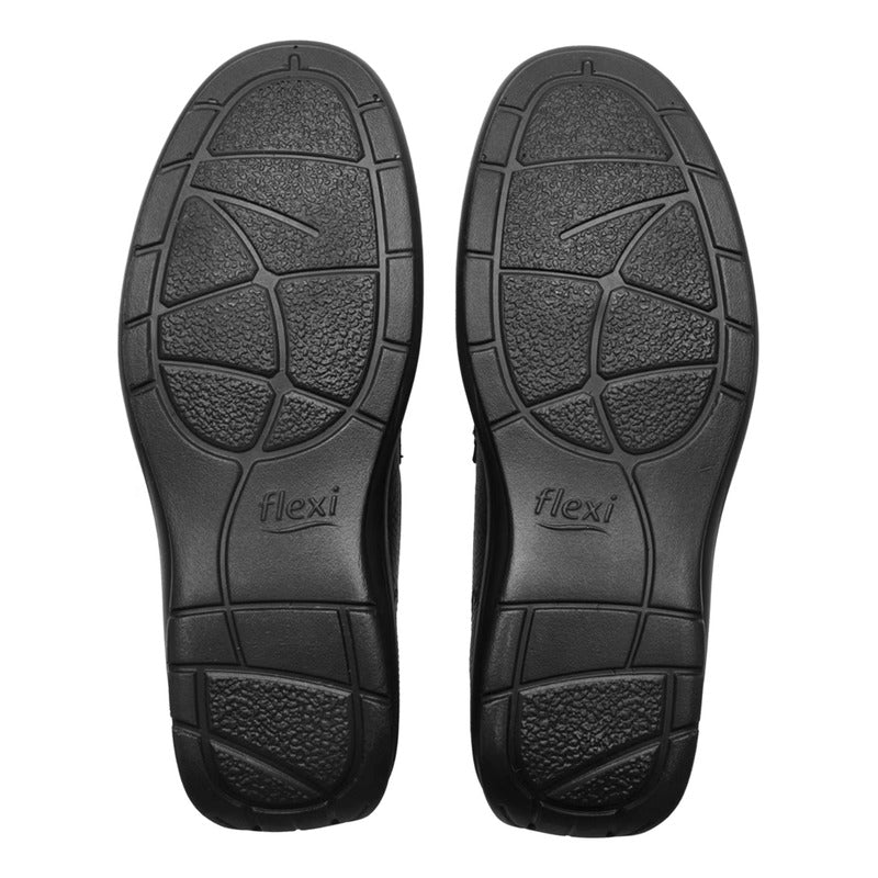 Zapato Mocasín Driver Para Caballero Mod.415907 Marca Flexi® Negro Lisa 25,5 Mx