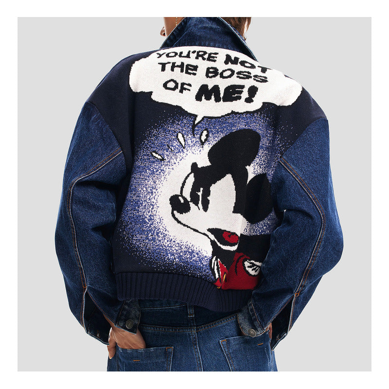 Chamarra De Mezclilla Bomber Bordada Para Dama Desigual®