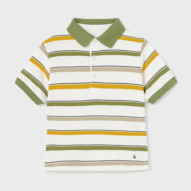 Playera Polo Casual Para Bebé Mod.1103 Marca Mayoral® Jungla 12 Meses Rayas