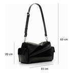 Bolso Patch Texturas Para Mujer Mod.24saxp75/2000 Desigual® Negro Lisa Níquel
