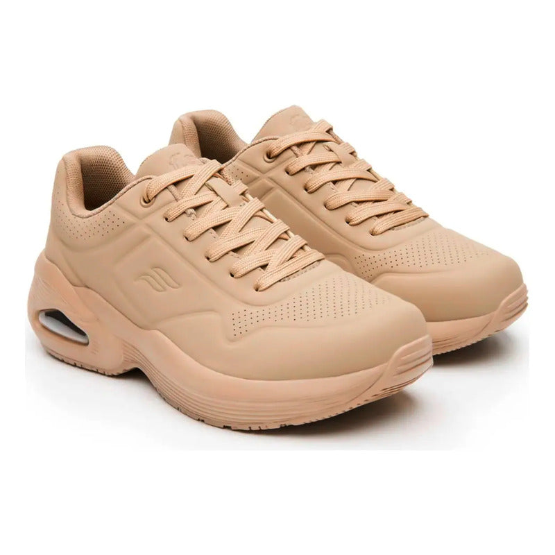 Tenis Con Cápsula De Aire Para Dama Mod.131501 Marca Flexi® Marrón Lisa 23 Mx