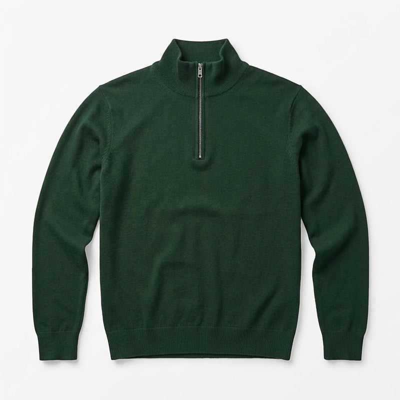 Sueter Cuello Alto Con Cierre Para Hombre E55302 Bobois® Verde Lisa G