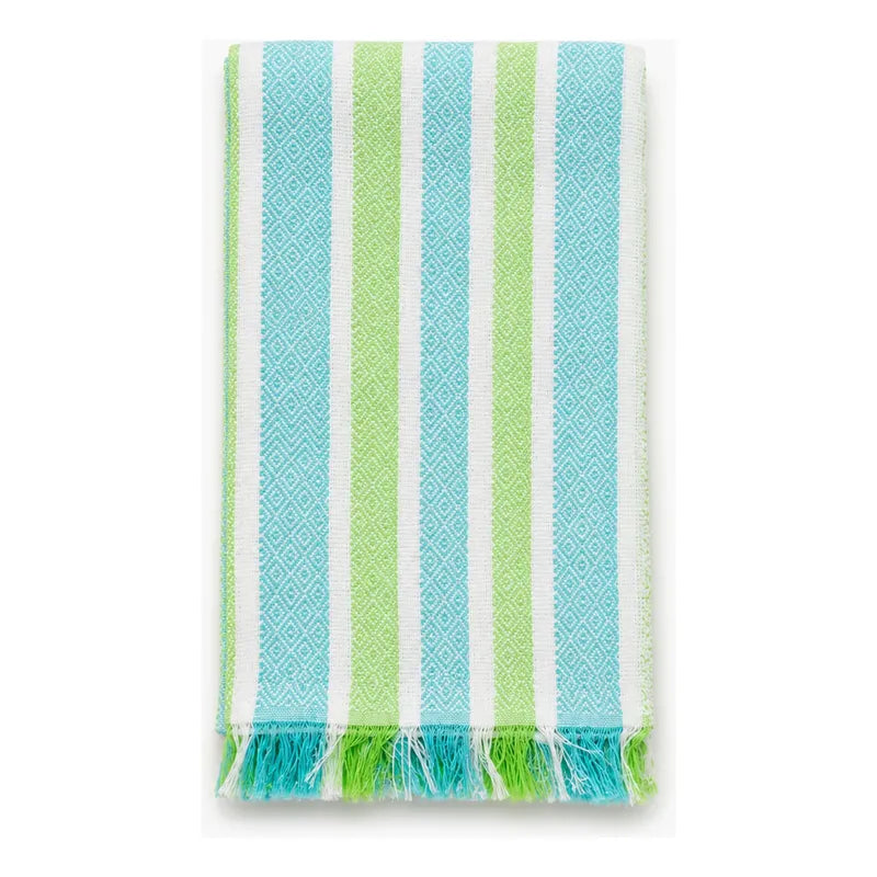 Servilleta De Cocina Multiusos Tejida 45 X 55cm Verde Rayas