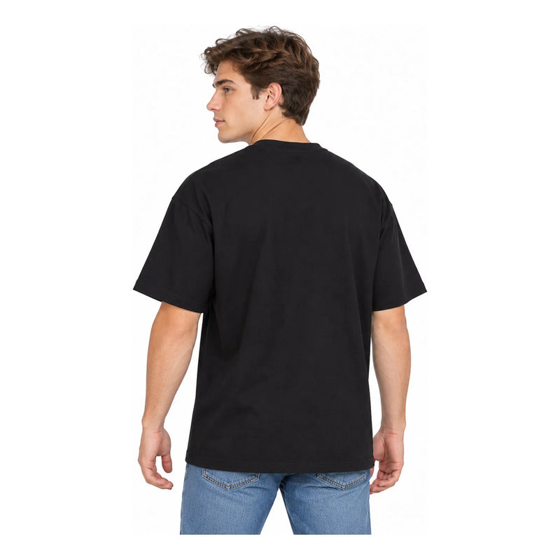 Playera Oversize Fit De Hombre Igris Mascara De Latex® Negro Igris Eg Lisa