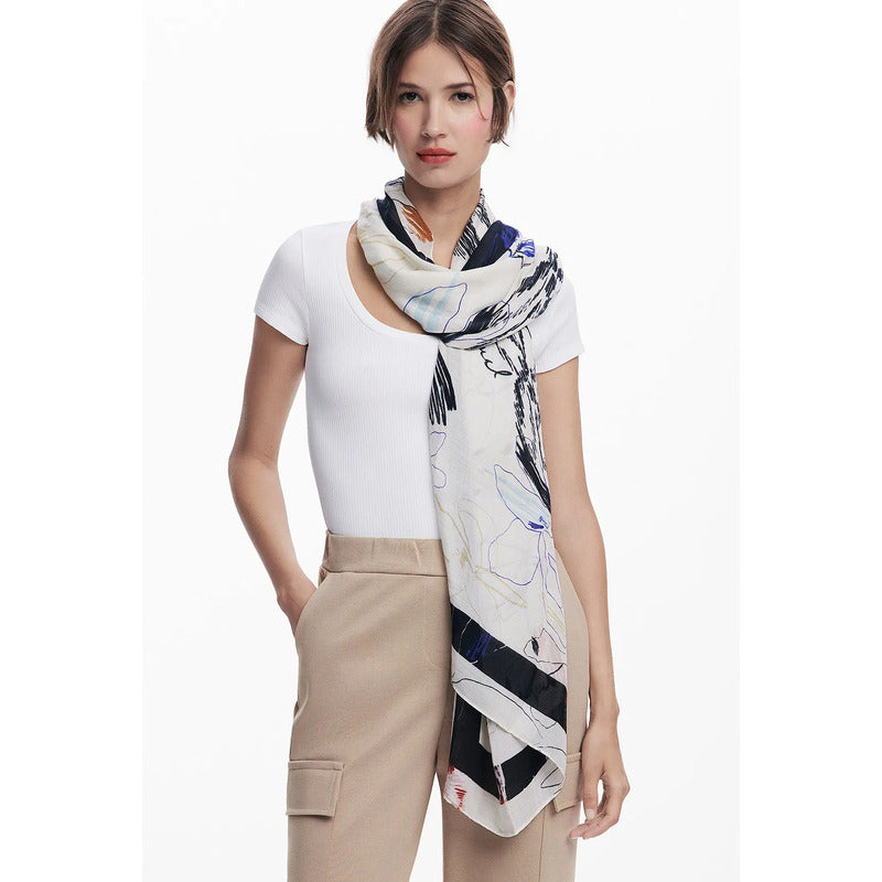 Chalina Ligera Suave Casual Para Mujer Marca Desigual® Multicolor 25wawa06/1025 Unitalla