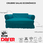 Cubresalas Económico Liso 3 Plazas Faldón Ajustable