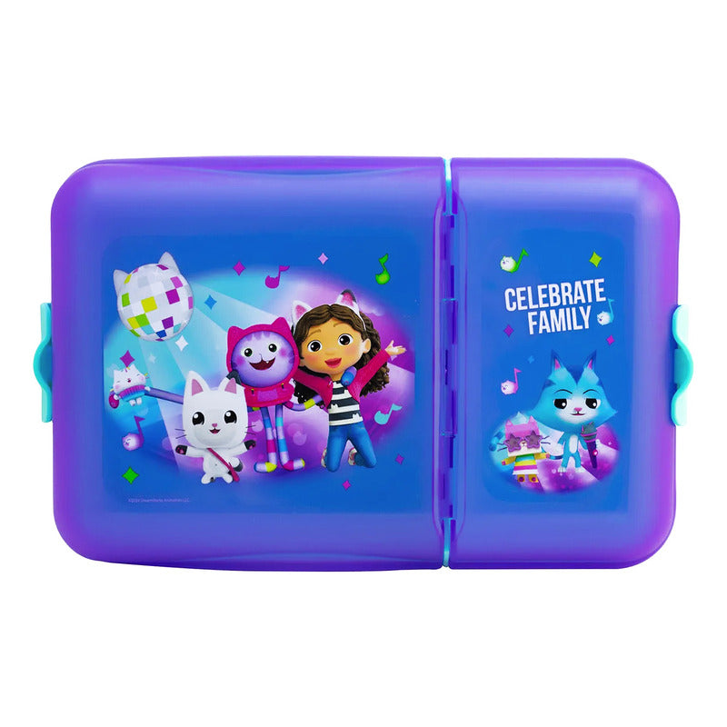 Lonchera Escolar Infantil Con 2 Divisiones Diseños Animados