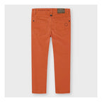 Pantalon Slim Fit Para Niño Mod.4559 Marca Mayoral® Naranja Liso 9 Años