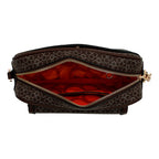 Bolso Crossbody Para Mujer Mod. Ji 2376 Marca Jaime Ibiza® Marrón Geométrico Níquel