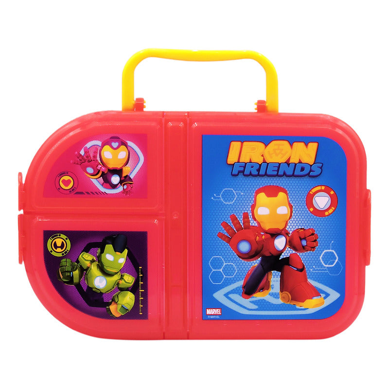 Lonchera Escolar Infantil 3 Divisiones Diseños Animados