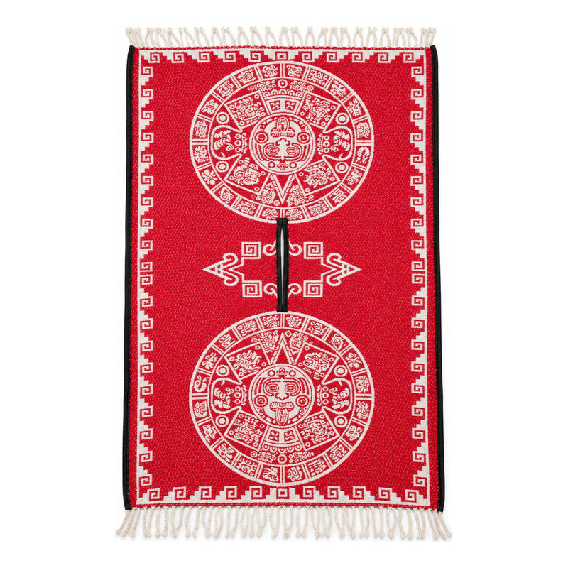 Jorongo Gaban Artesanal Mexicano Colores Rojo Calendario Xg