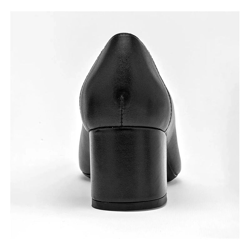 Zapatilla Semi Formal 5.5cm Para Mujer 137506 Marca Flexi® Negro Liso 24.5 Mx