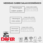 Cubresalas Económico Liso 3 Plazas Faldón Ajustable
