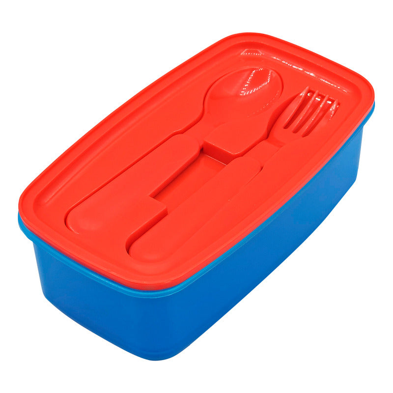 Recipiente Para Comida Con Cubiertos Diseños Animados