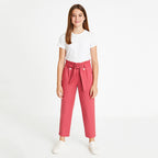 Pantalón Cropped Con Moño En Tencel Mod.6583 Marca Mayoral® Rosa Chicle Liso 18