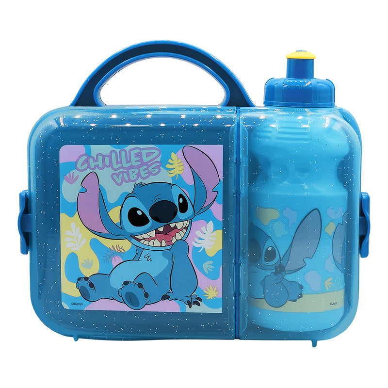 Lonchera Infantil De Plástico Con Botella Diseños Varios