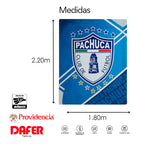 Cobertor Edredón De Borrega Matrimonial Providencia® Futbol Pachuca 1 Kg Multicolor