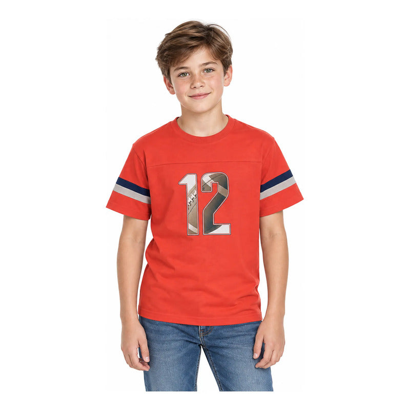 Playera Infantil Y Juvenil 6032 Marca Nukutavake Mayoral® Tomate 10 Años Lisa