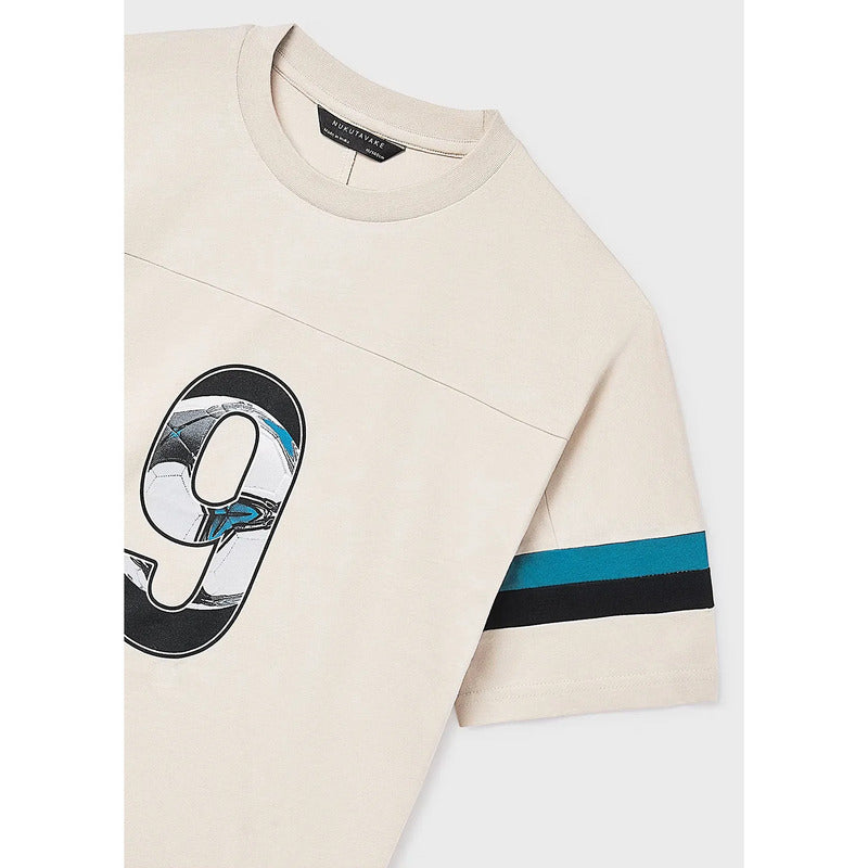 Playera Infantil Y Juvenil 6032 Marca Nukutavake Mayoral® Crema 8 Años Lisa