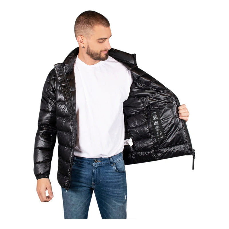 Chamarra Para Hombre Mod.cw83-pol 8745 Marca Green Lander® Negro G Lisa