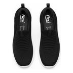 Tenis Urbano Slip On Para Mujer Mod135201 Marca Flexi® Negro Tejido 25.5 Mx