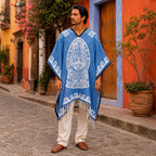 Jorongo Gaban Artesanal Mexicano Colores Calendario Lavanda Calendario Xg