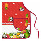 Mandil Delantal Ajustable Multiusos Repelente 65x50cm Rojo Frutos